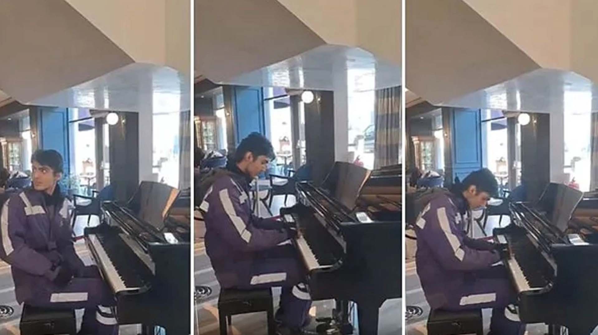 Piyano performansıyla büyülemişti! O genç kuryeliği bırakıp, konservatuar okuyacak:Kurye arkadaşlarım hayallerinin peşini bırakmasın