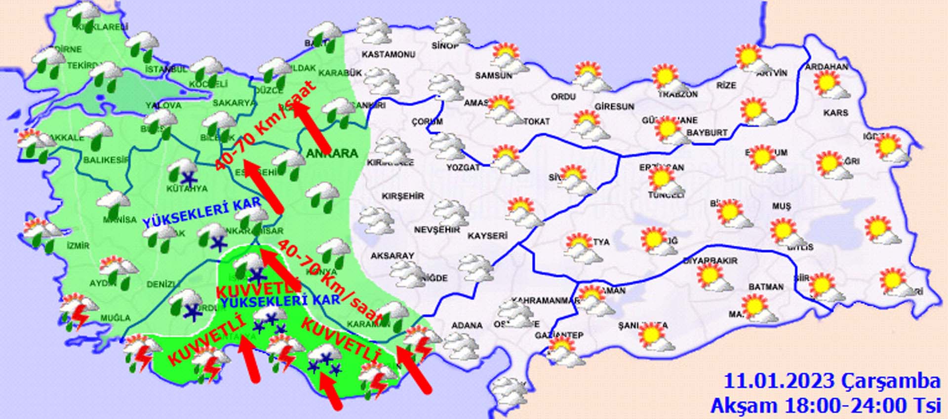 O illerde yaşayanlar sırılsıklam olacak! Meteoroloji'den kuvvetli ve yer yer şiddetli yağış uyarısı! İşte il il hava durumu