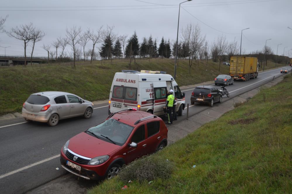 Tekirdağ’da kaza: Otomobil takla attı