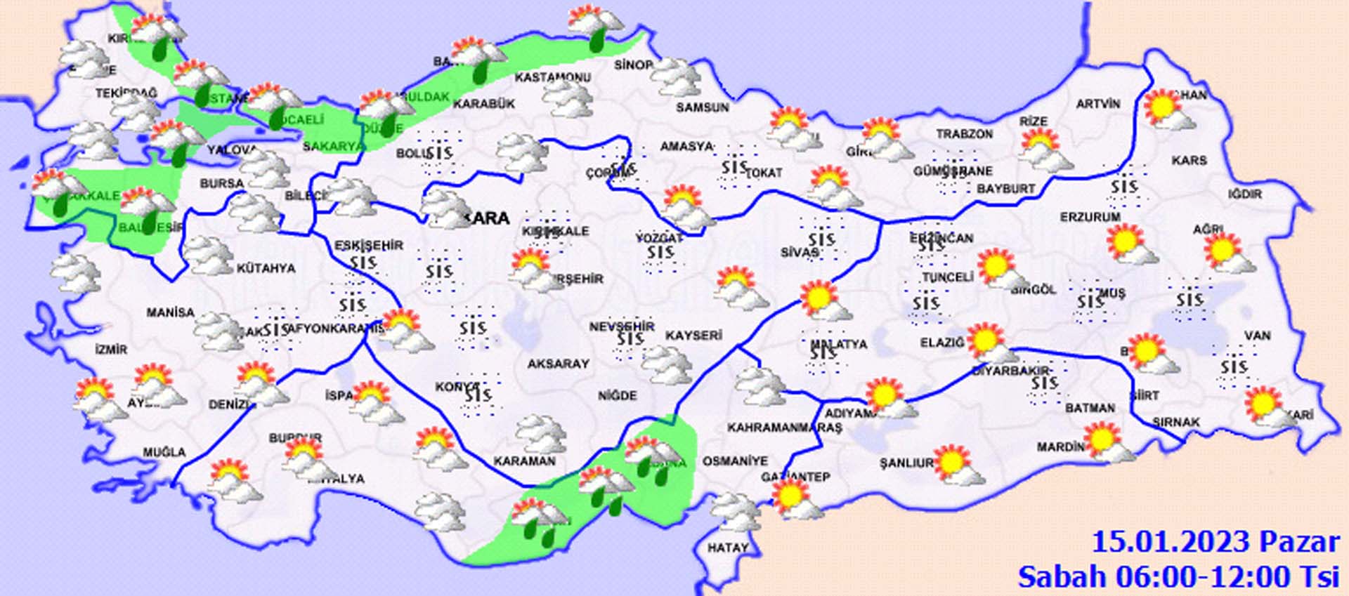 O saatlerde dışarı çıkmayın! Meteoroloji'den çok sayıda il için yağmur ve sağanak uyarısı! İşte 15 Ocak 2023 Pazar hava durumu