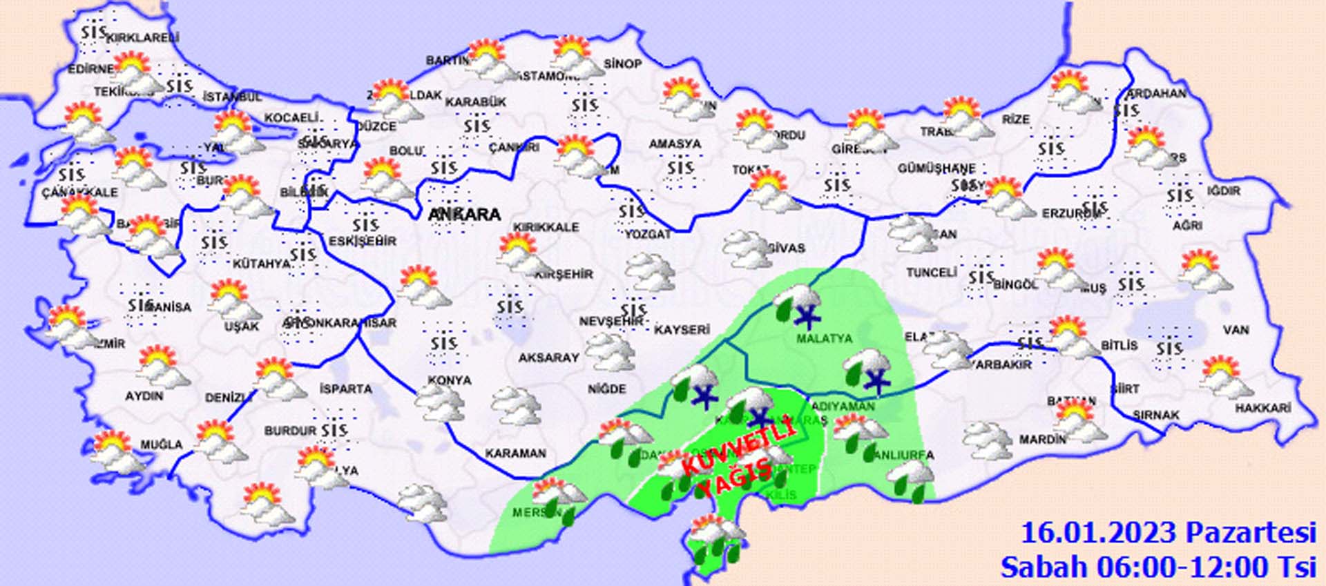Hazırlıklı olun! Meteoroloji saat verdi: Yağmur, sağanak ve kar yağışı geliyor! İşte 16 Ocak 2023 Pazartesi hava durumu