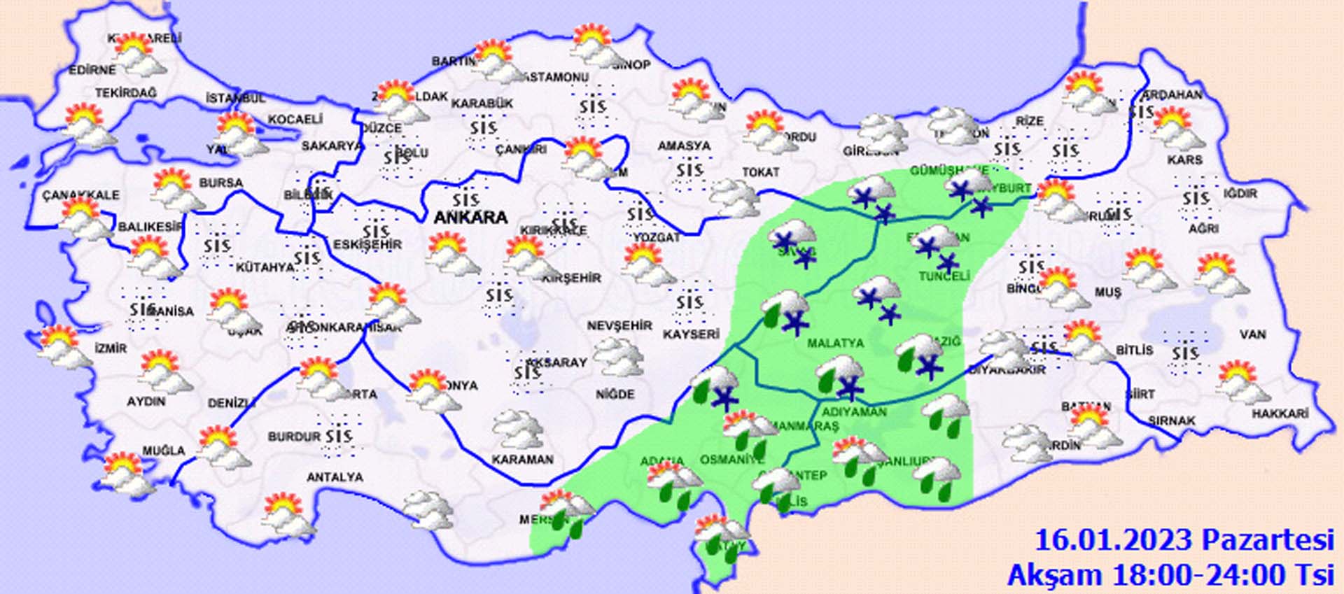 Hazırlıklı olun! Meteoroloji saat verdi: Yağmur, sağanak ve kar yağışı geliyor! İşte 16 Ocak 2023 Pazartesi hava durumu