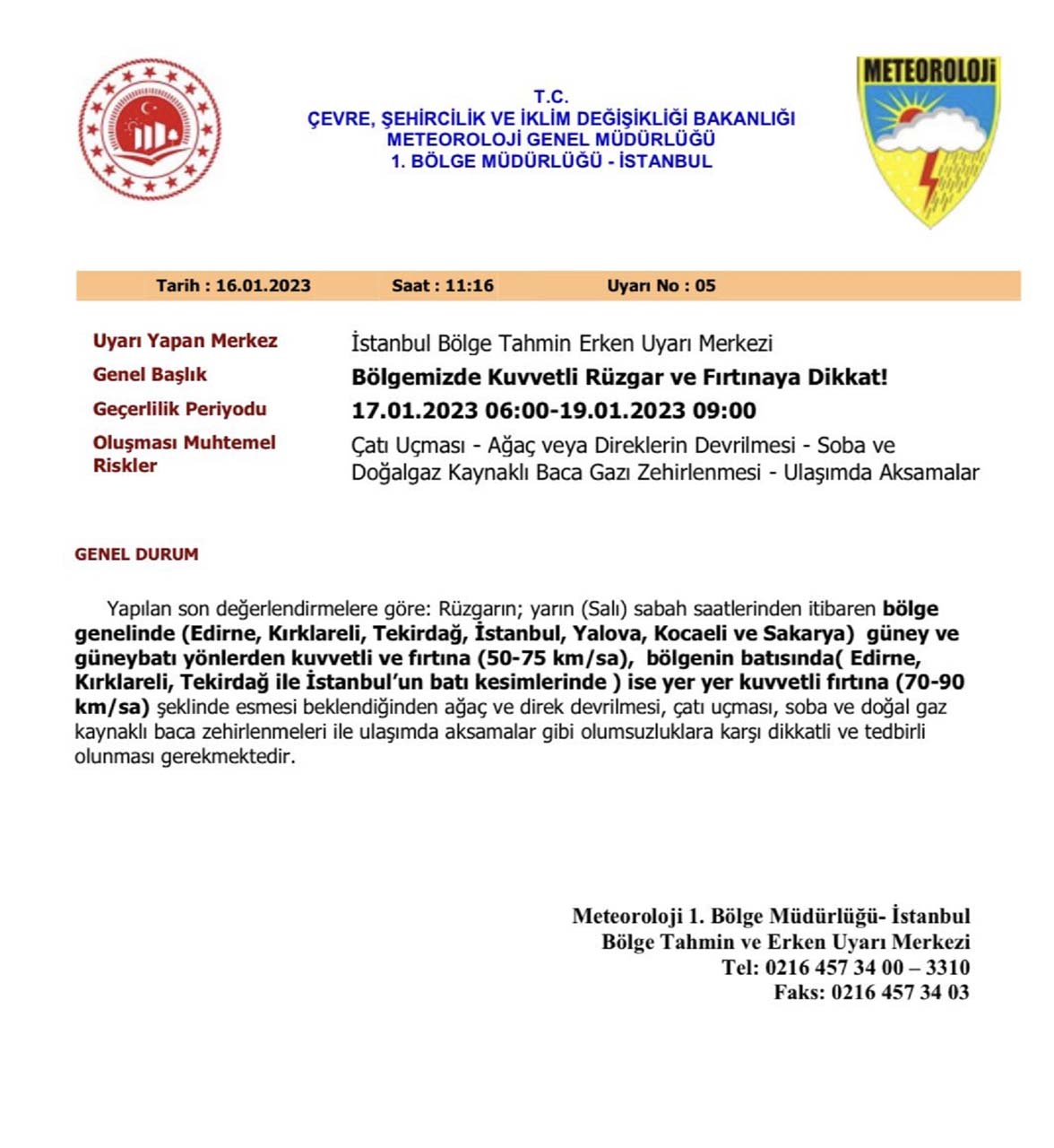 İstanbul Valiliği uyardı! Marmara bölgesini kuvvetli rüzgar ve fırtına vuracak! 