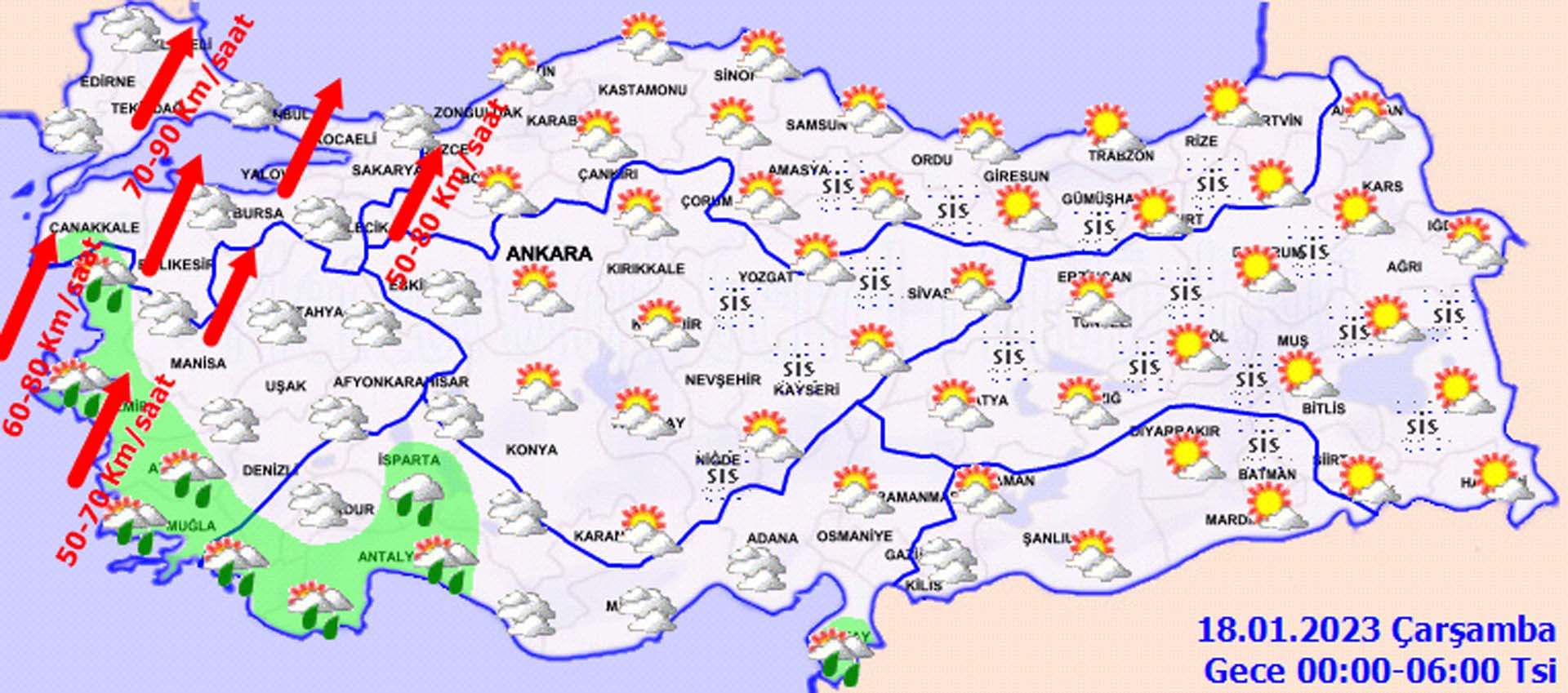 Meteoroloji'den uyarı üzerine uyarı! O illeri sağanak, kar yağışı ve kuvvetli rüzgar vuracak! İşte 17 Ocak 2023 Salı il il hava durumu 
