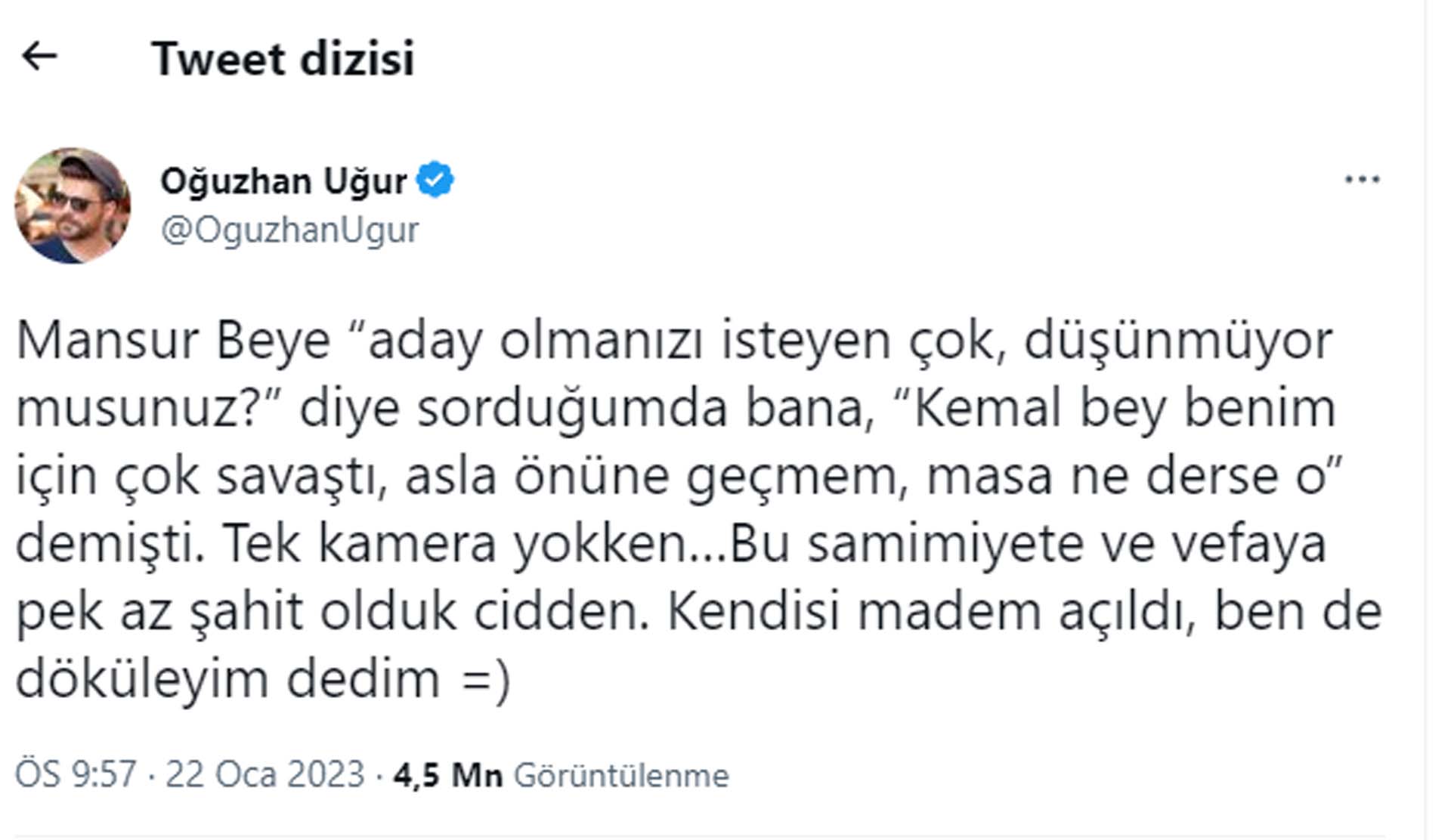Oğuzhan Uğur ilk kez açıkladı! Mansur Yavaş'ın cumhurbaşkanı adaylığı kararı belli oldu! Vefa örneği göstermiş! 