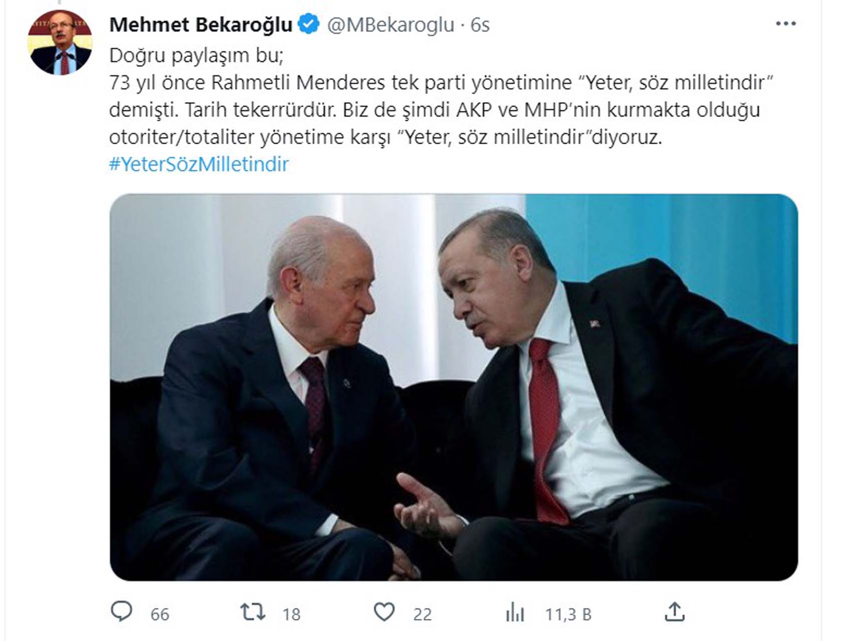 Mehmet Bekaroğlu, baltayı taşa vurdu! Cumhur İttifakı'nı eleştirmek isterken CHP'yi eleştirdi 