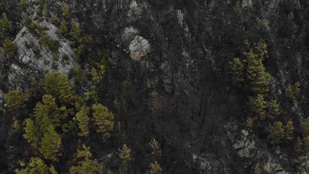 Antalya'daki yangının bilançosu yürek burktu: Yanan ormanlık alan havadan görüntülendi