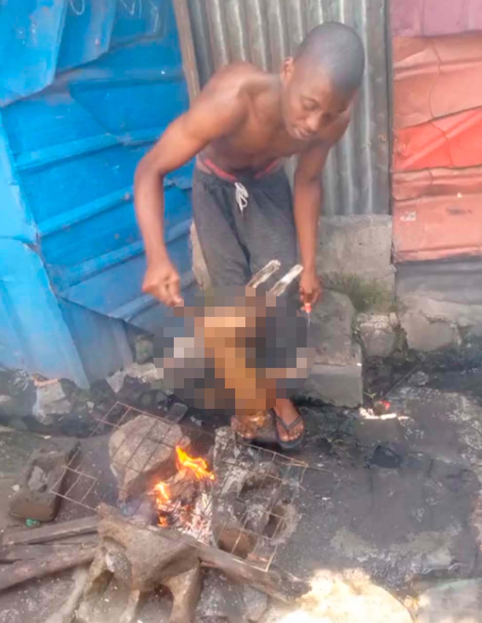 Bunu izlerken mideniz ağzınıza gelecek! TikTok'ta paylaşılan video tepki çekti: Kediyi mangalda pişirip yemek yaptılar! 