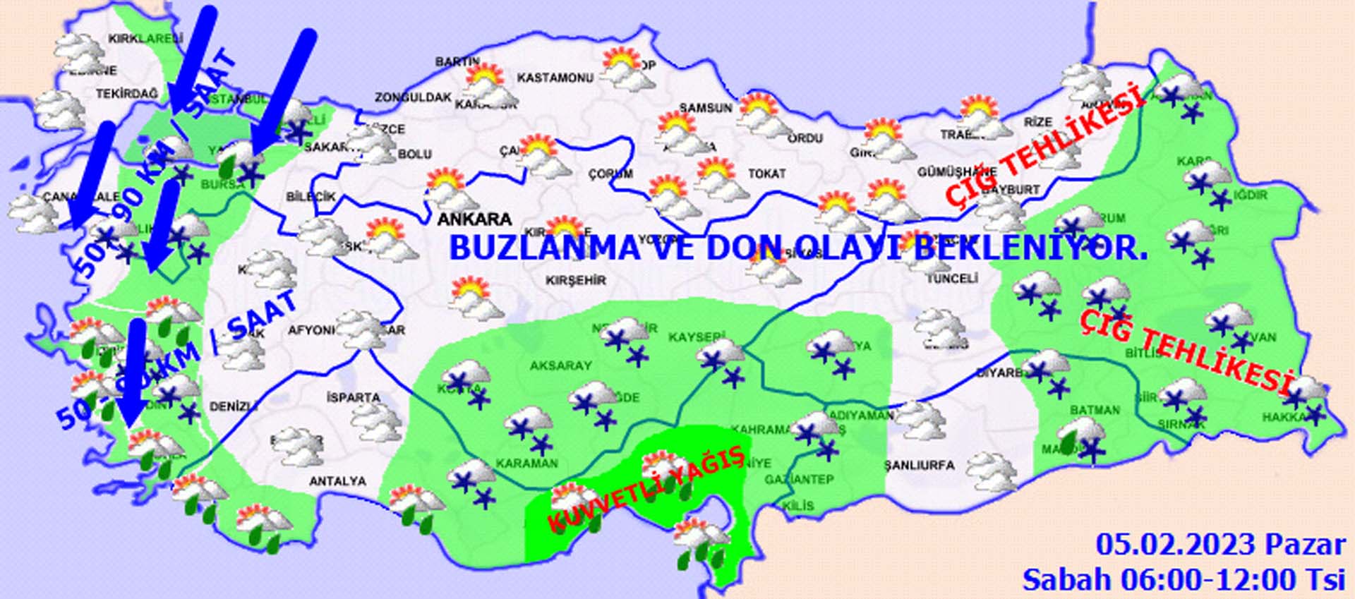 Meteoroloji'den İstanbul ve o iller için yoğun kar yağışı uyarısı! İşte 5 Şubat 2023 Pazar il il hava durumu