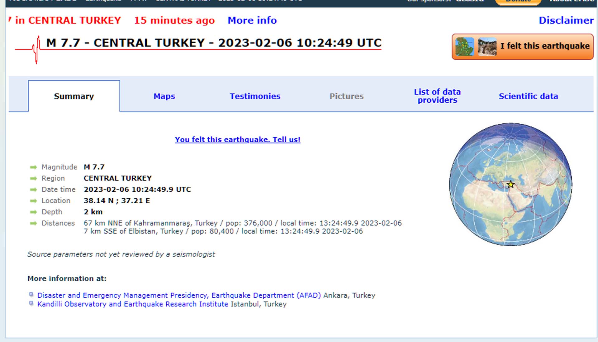Son dakika | AFAD duyurdu! Kahramanmaraş şiddetli sallandı: 7.6 büyüklüğünde deprem