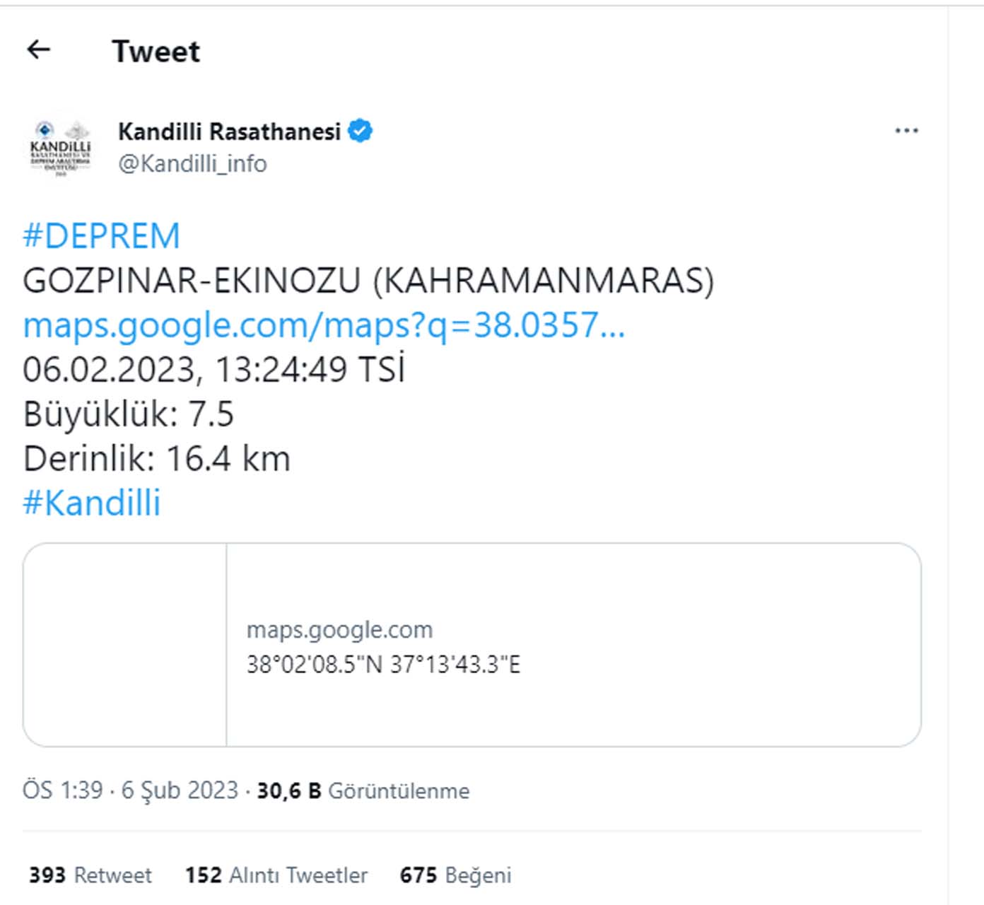 Son dakika | AFAD duyurdu! Kahramanmaraş şiddetli sallandı: 7.6 büyüklüğünde deprem