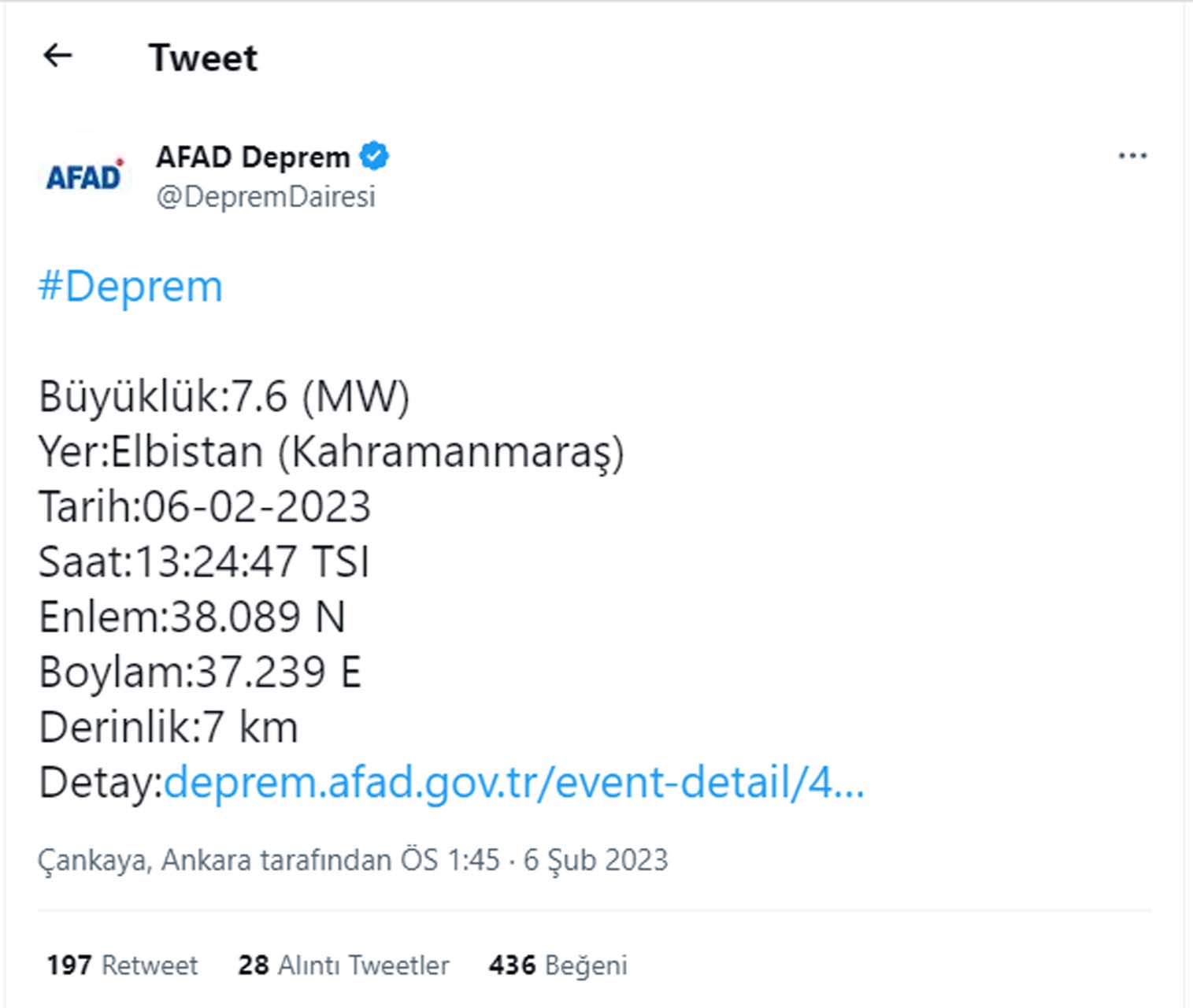 Son dakika | AFAD duyurdu! Kahramanmaraş şiddetli sallandı: 7.6 büyüklüğünde deprem