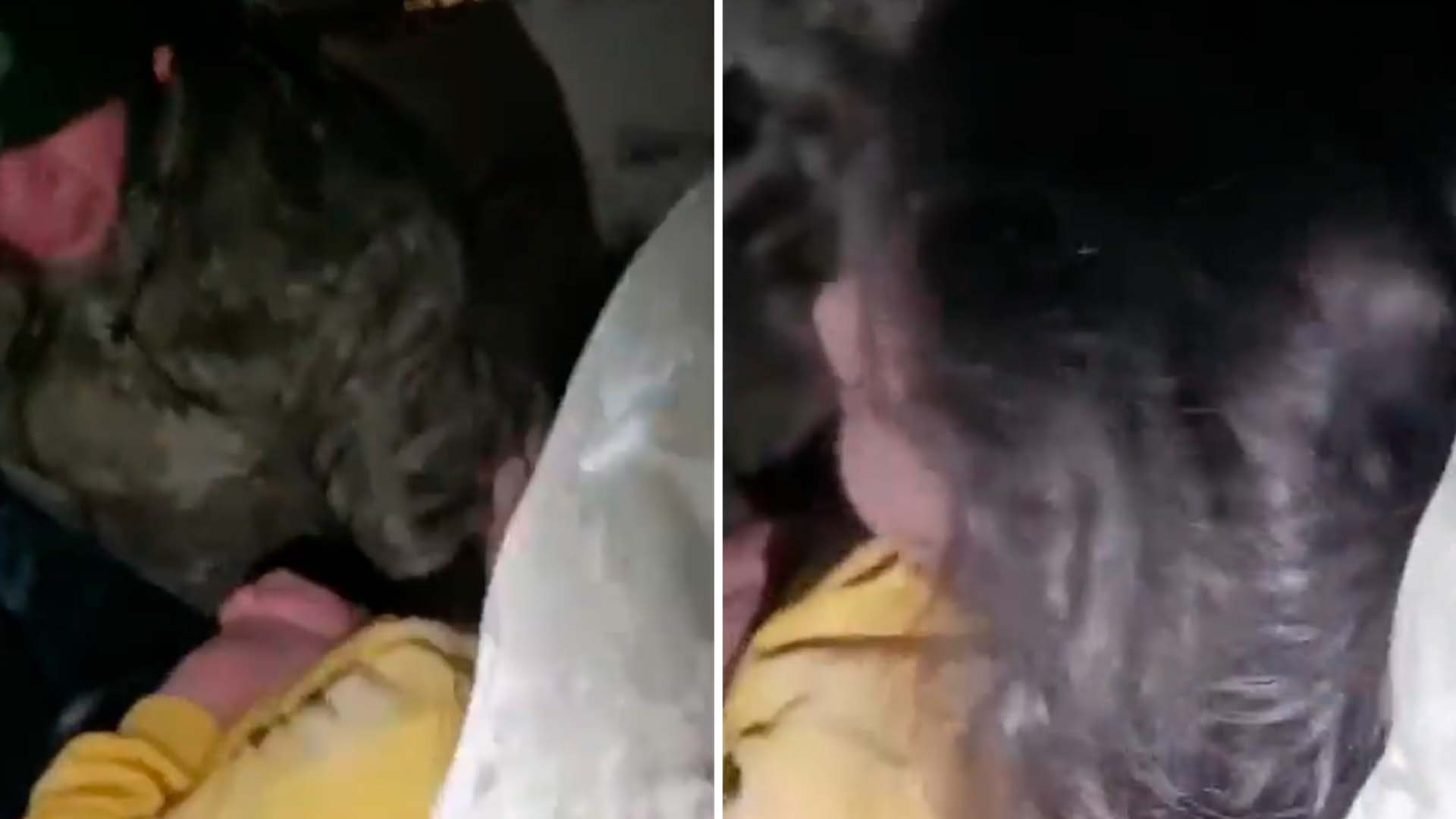 Askerlerin enkazdan çıkardığı küçük kız yürekleri dağladı: Annemi de kurtarın