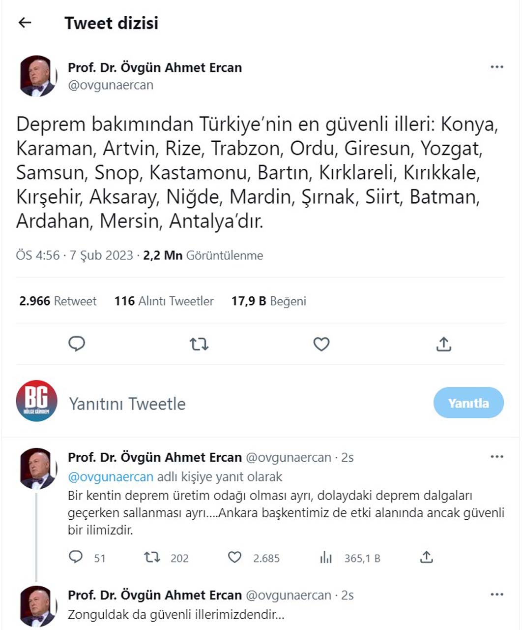 Prof. Dr. Övgün Ahmet Ercan, tek tek saydı! İşte Türkiye'nin deprem bakımından en güvenli illeri