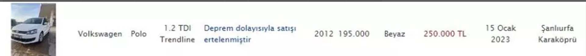 Araba satış ilanlarında deprem detayı! Deprem bölgesine yardım için tekliflere açığım