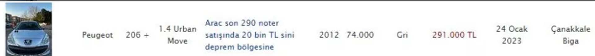 Araba satış ilanlarında deprem detayı! Deprem bölgesine yardım için tekliflere açığım