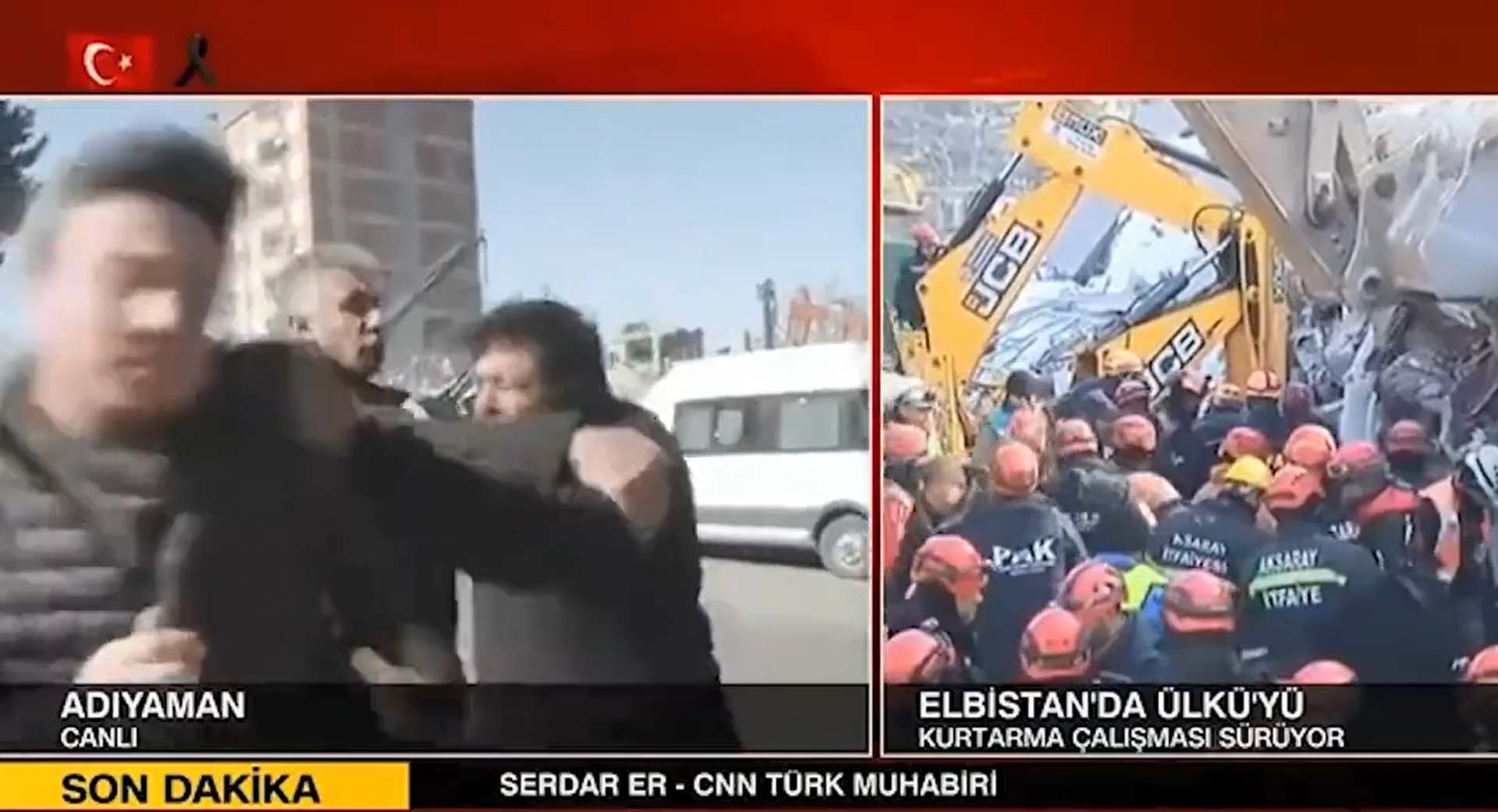 Deprem felaketindeki son durumu aktarıyordu! CNN Türk muhabirine canlı yayında saldırı 