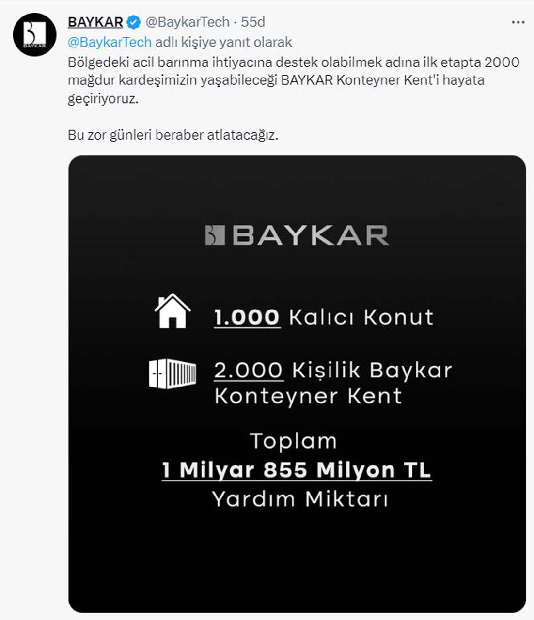 Selçuk Bayraktar'dan büyük yardım! "Bin konut bağışlıyoruz!"
