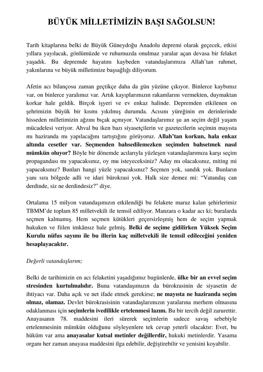 Bülent Arınç'tan seçim çıkışı: Ne mayısta ne de haziranda seçim olmaz, olamaz