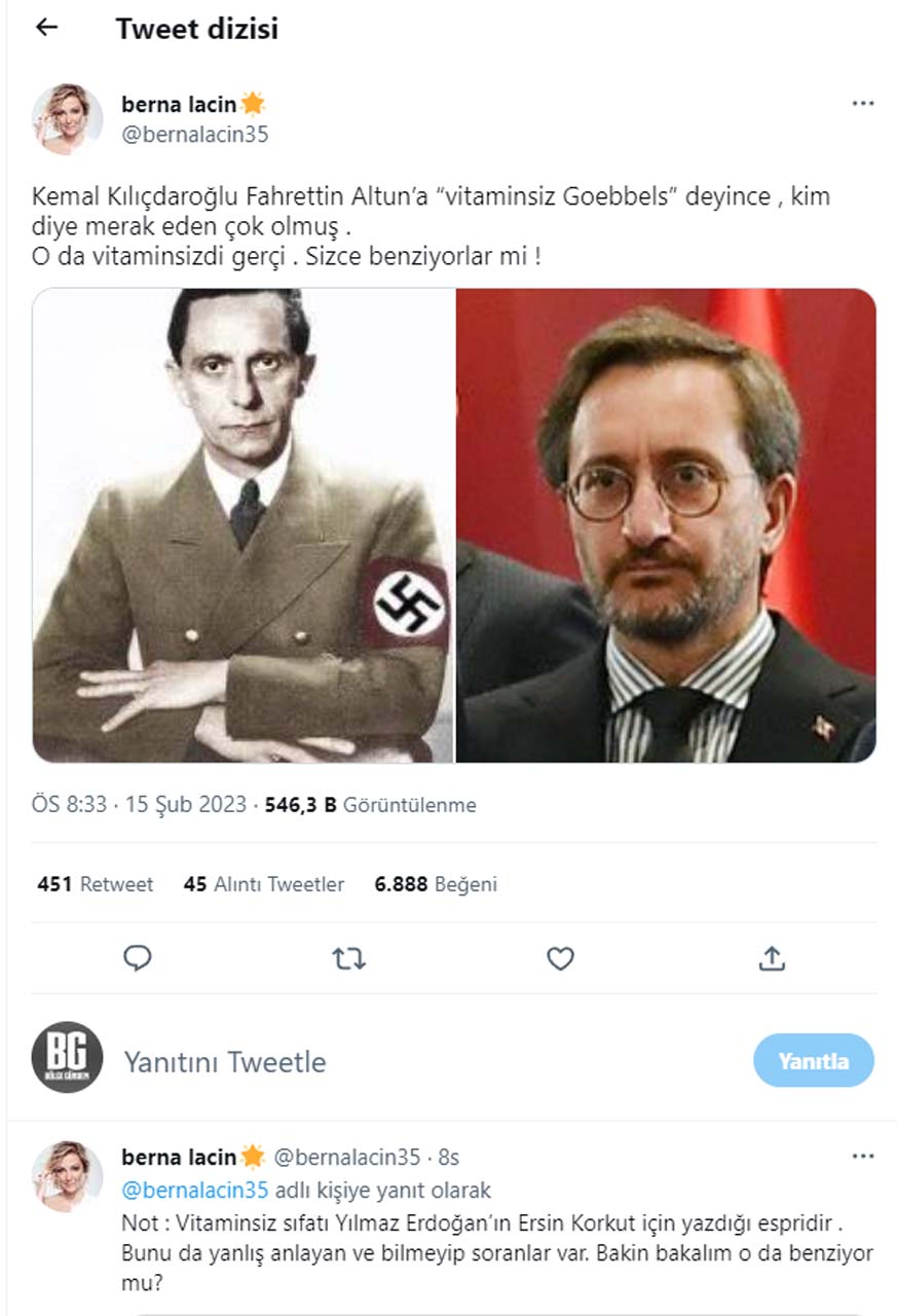 Berna Laçin'in Fahrettin Altun paylaşımı, Gülben Ergen'i kızdırdı: Sağlık üzerinden yapılan yorum yersiz ve yakışıksız