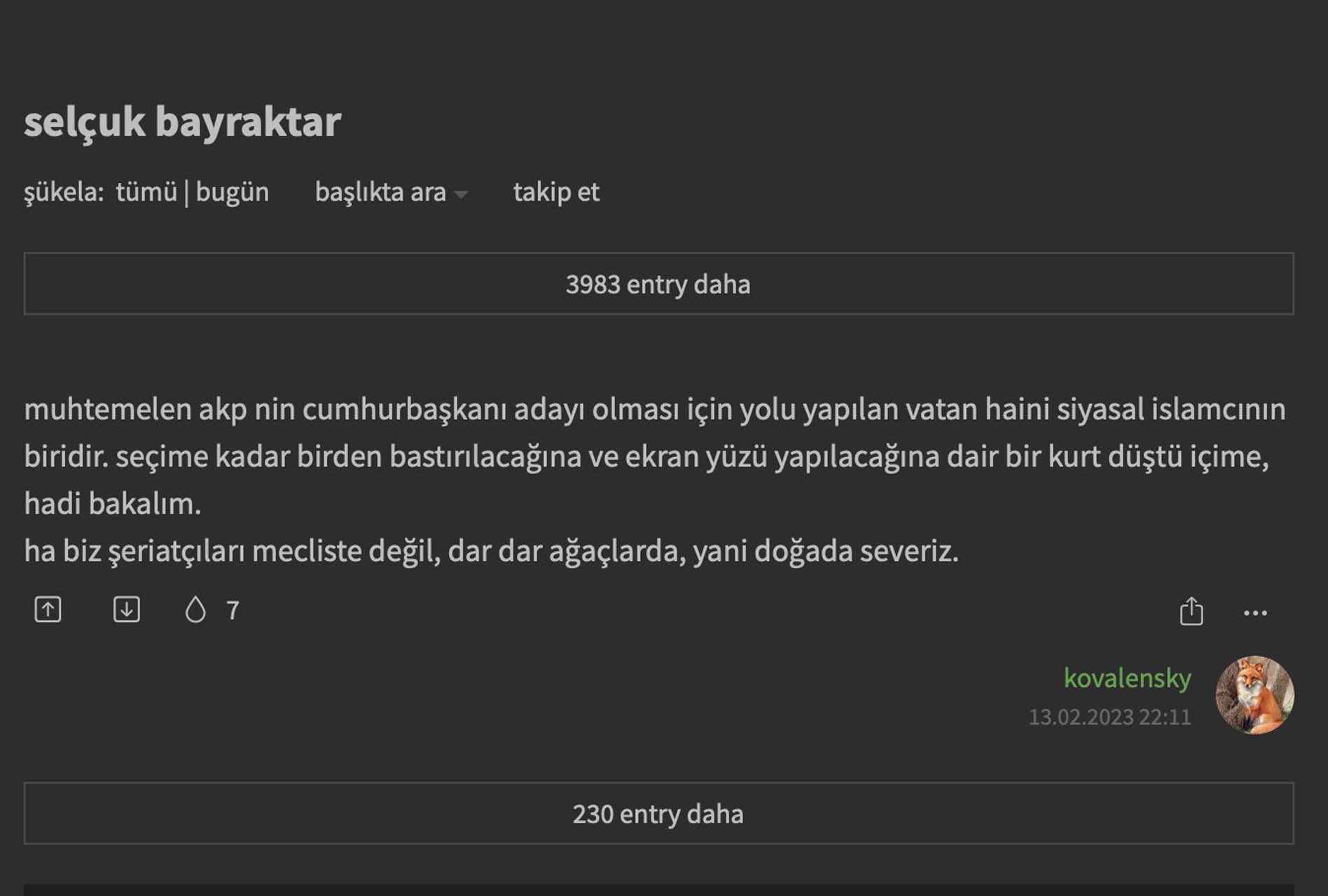 Ekşi Sözlük'te büyük skandal! Selçuk Bayraktar'ı idamla tehdit ettiler! 