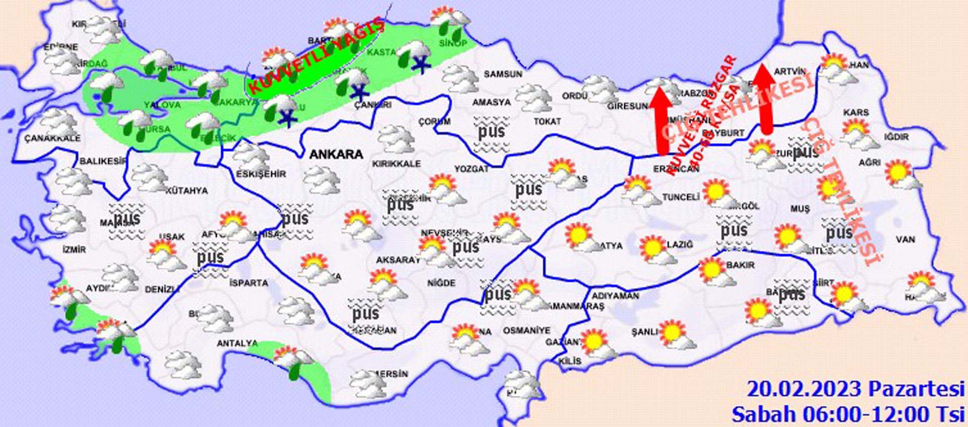 20 Şubat Pazartesi hava durumu! O illere kar geliyor! Alarm verildi!