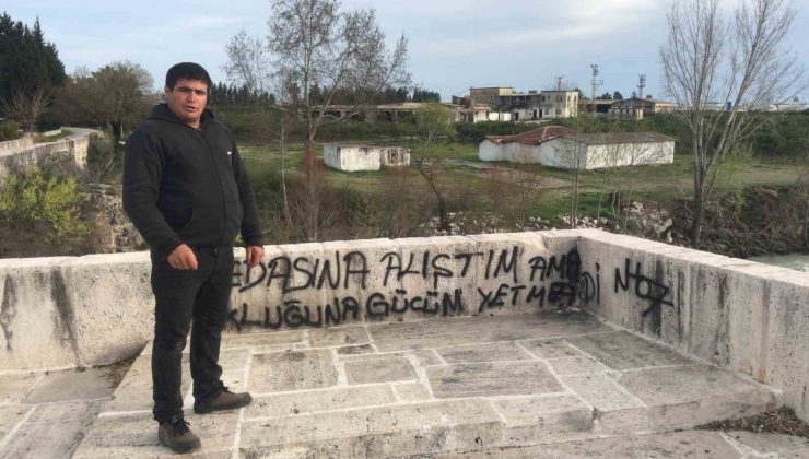 Tarihi Aspendos Köprüsünde çirkin görüntü "Bizim bildiğimiz Türk gençliği bunu yapmaz"