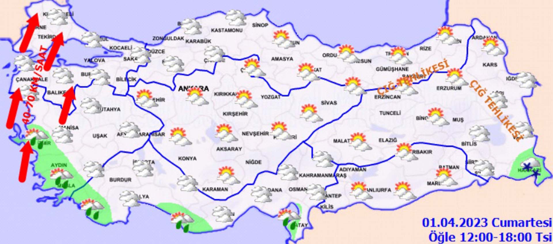 1 Nisan 2023 Cumartesi Hava Durumu: Marmara ve Ege bölgesine dikkat! Güneşe sakın aldanmayın!