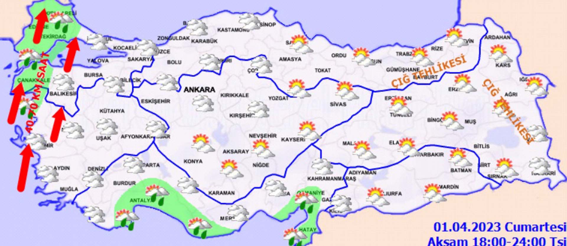 1 Nisan 2023 Cumartesi Hava Durumu: Marmara ve Ege bölgesine dikkat! Güneşe sakın aldanmayın!