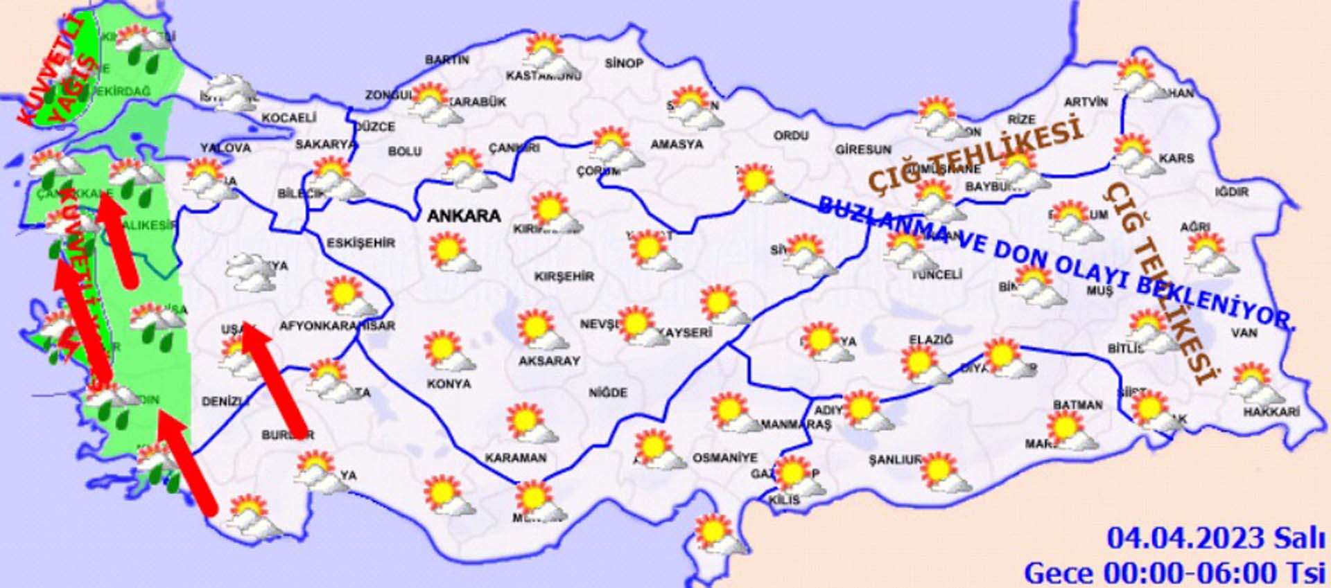 3 Nisan 2023 Pazartesi hava durumu! Aman şemsiyelerinizi yanınızdan ayırmayın! Gök gürültülü sağanaklar geliyor!