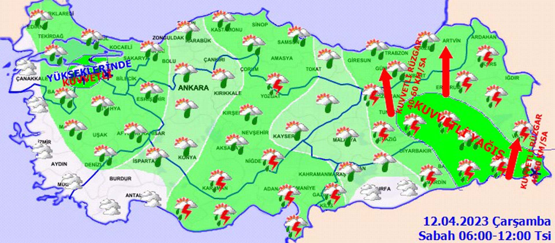 12 Nisan Çarşamba 2023 Hava durumu! Kar geri geliyor! Meteoroloji o illeri uyardı! 