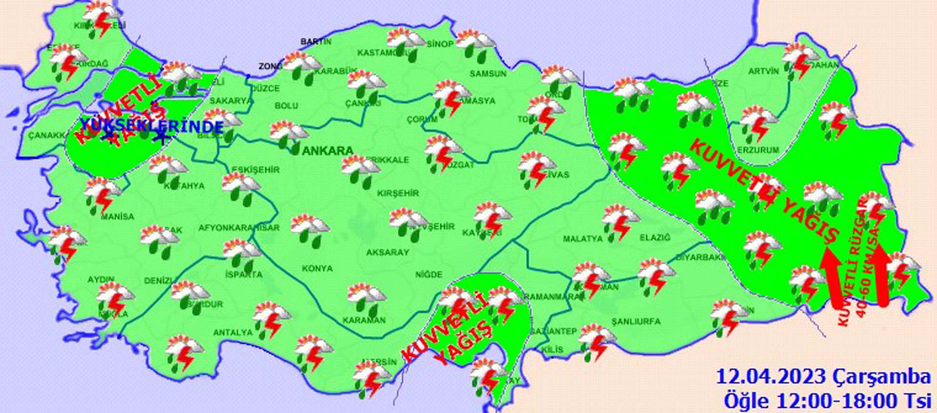 12 Nisan Çarşamba 2023 Hava durumu! Kar geri geliyor! Meteoroloji o illeri uyardı! 