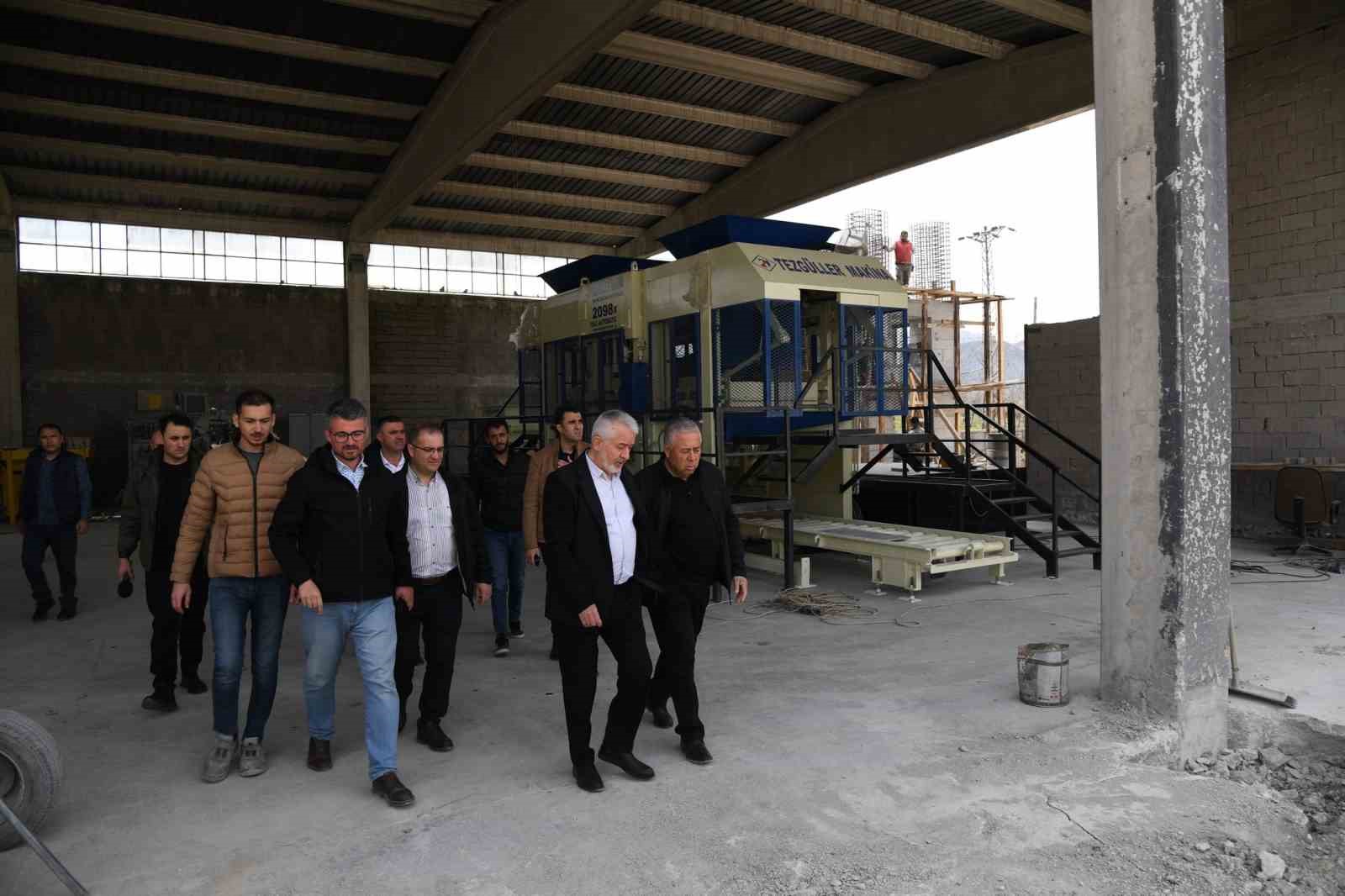 Isparta Belediyesi, Doğaltaş ve Beton Elemanları Tesislerinde üretim kapasitesi 2 katına çıkaracak