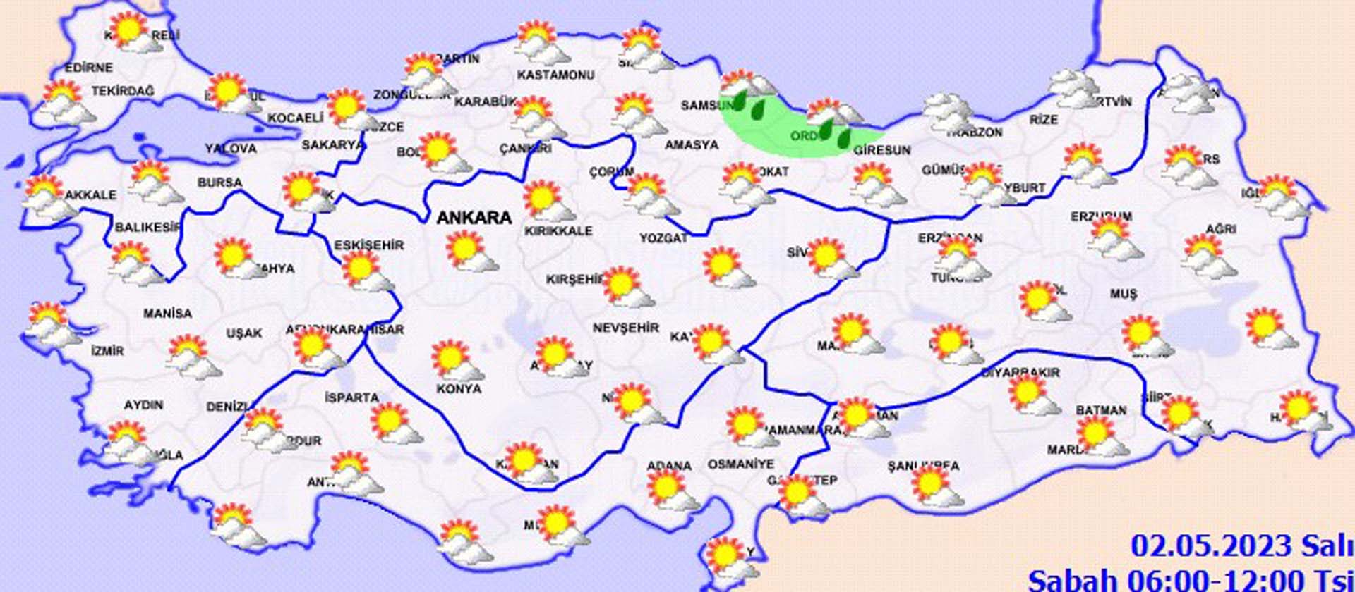 2 Mayıs Salı 2023 hava durumu! Güneş sıcaklığını iyiden iyiye batıda gösterirken, o illerde sağanaklar devam edecek! 