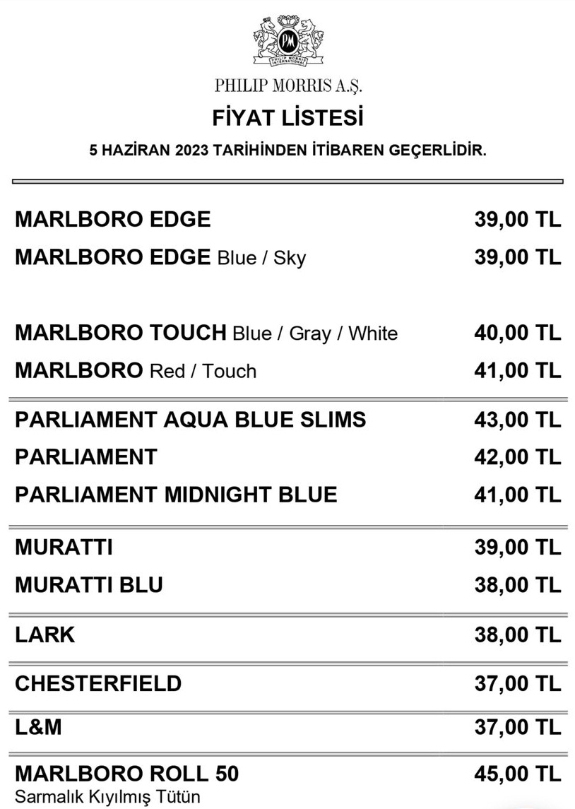 En çok tercih edilen Phlips Morris grubu sigara markalarının güncel fiyatları tiryakileri üzecek