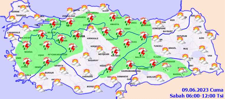 Meteoroloji 24 il için sarı kodlu uyarı verdi! Gök gürültülü sağanak yağış geliyor!