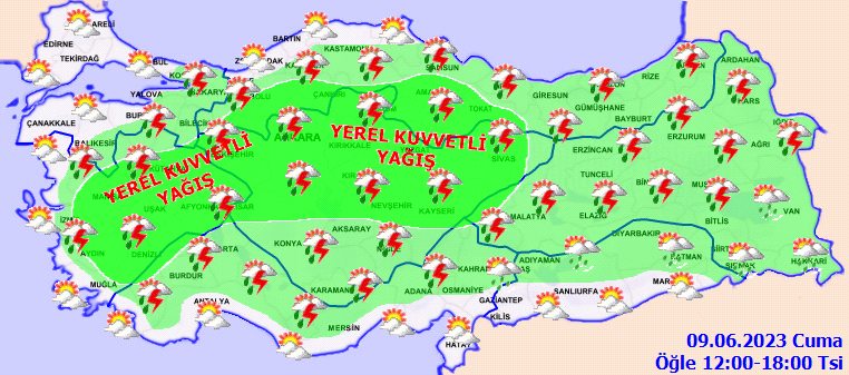 Meteoroloji 24 il için sarı kodlu uyarı verdi! Gök gürültülü sağanak yağış geliyor!