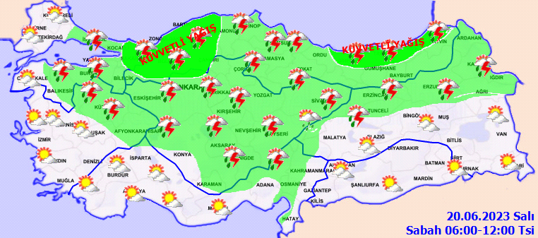 Ülke geneli 20 Haziran Salı hava durumu nasıl olacak?