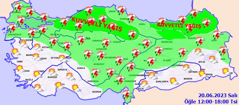 Ülke geneli 20 Haziran Salı hava durumu nasıl olacak?