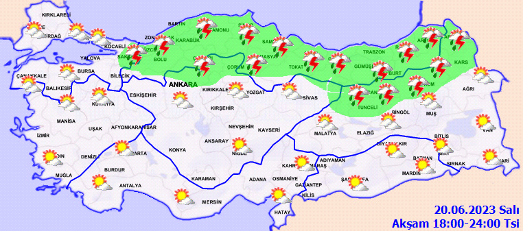 Ülke geneli 20 Haziran Salı hava durumu nasıl olacak?