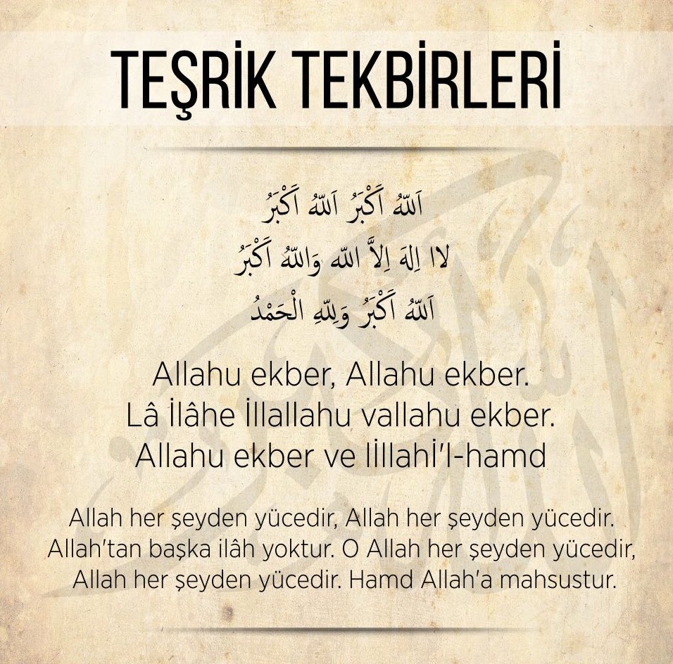 Teşrik tekbiri nedir, ne zaman getirilir? Rüyada teşrik tekbiri getirmek ne anlama gelir? Ramazanda teşrik tekbiri getirilir mi?