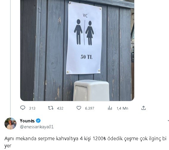 Bodrum'da pes dedirten tuvalet ücreti!