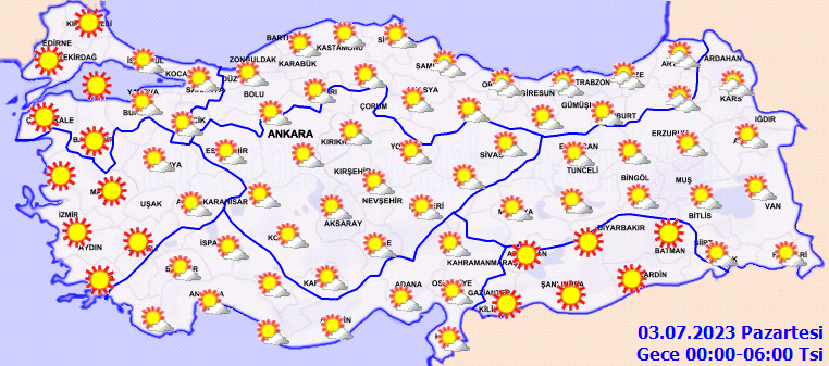 Meteoroloji açıkladı! Ülke geneli 2 Temmuz Pazar hava durumu nasıl olacak?