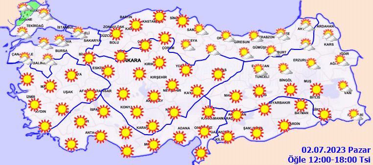 Meteoroloji açıkladı! Ülke geneli 2 Temmuz Pazar hava durumu nasıl olacak?