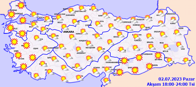 Meteoroloji açıkladı! Ülke geneli 2 Temmuz Pazar hava durumu nasıl olacak?