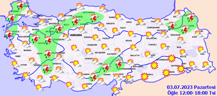 Meteoroloji açıkladı! Ülke geneli 3 Temmuz Pazartesi hava durumu nasıl olacak?