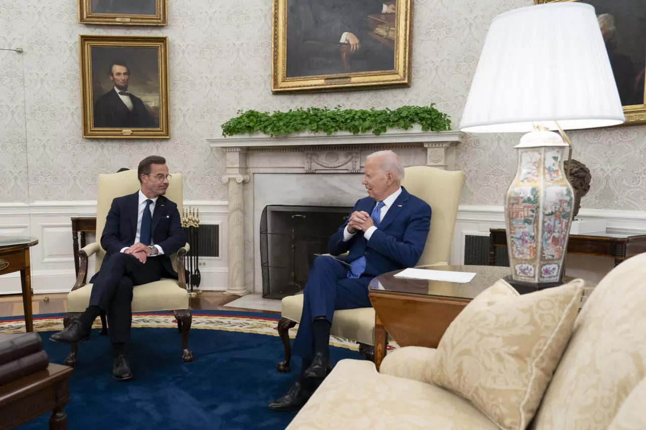 Beyaz Saray'da NATO zirvesi! İsveç Başbakanı Kristersson ve Biden bir araya geldi!