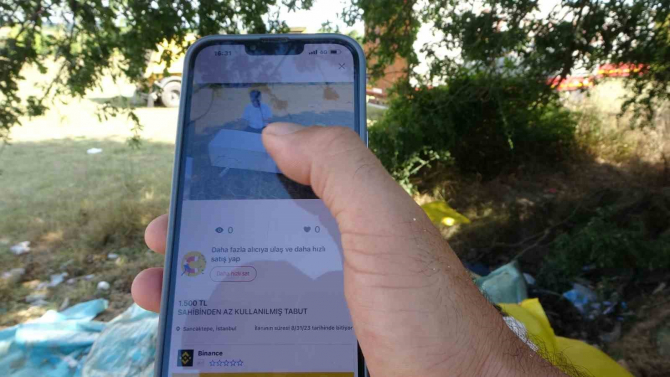 Böyle ilan görülmedi: "Sahibinden az kullanılmış tabut" İlginç ilan Pendik'ten