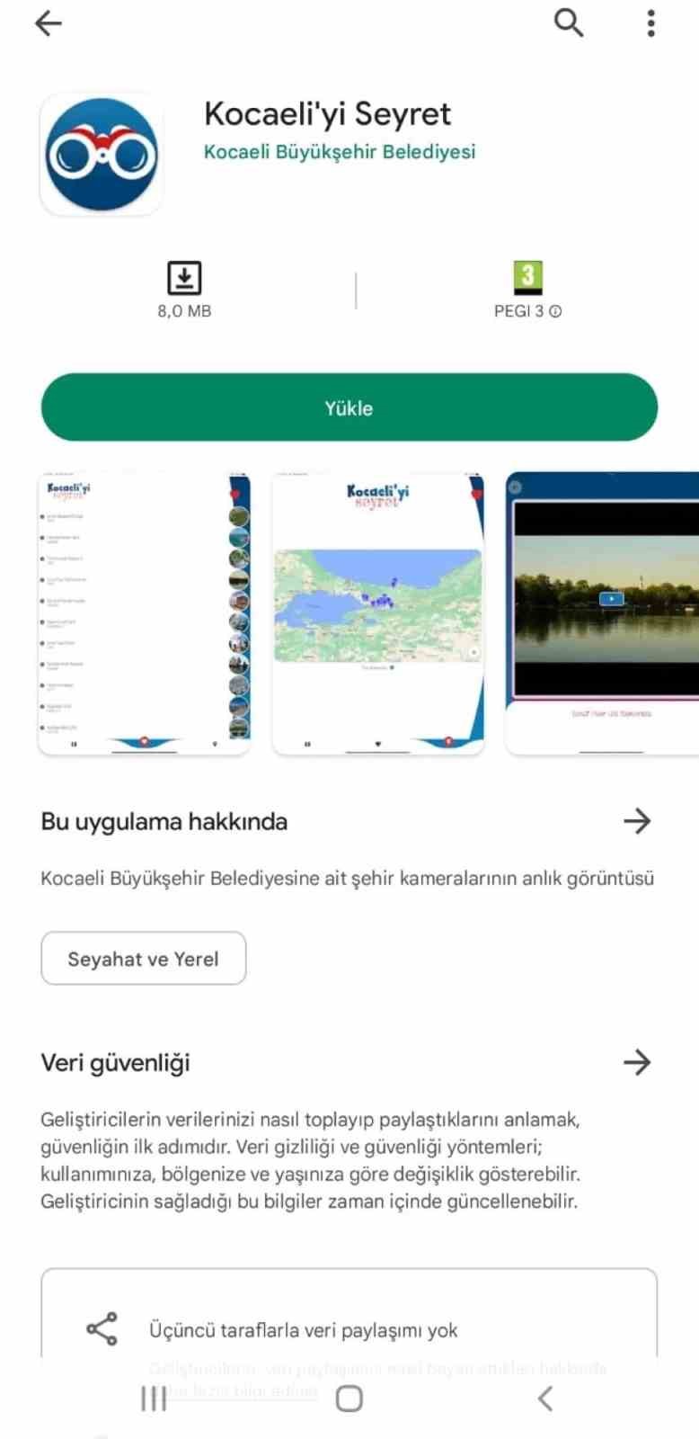 Kocaeli Büyükşehir belediyesinden cepte hizmet: 'Kocaeli'yi seyret'