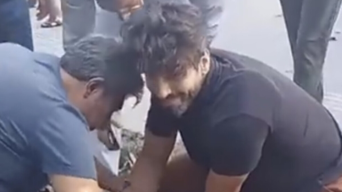 Film çekimi gibi anlar kamerada! Ünlü oyuncu yakaladığı kapkaççıyı polise teslim etti